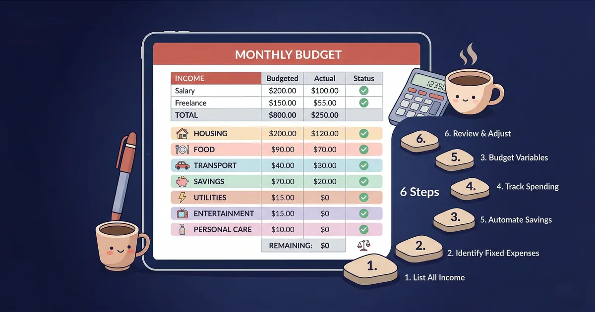 How to Create a Monthly Budget in 6 Simple Steps