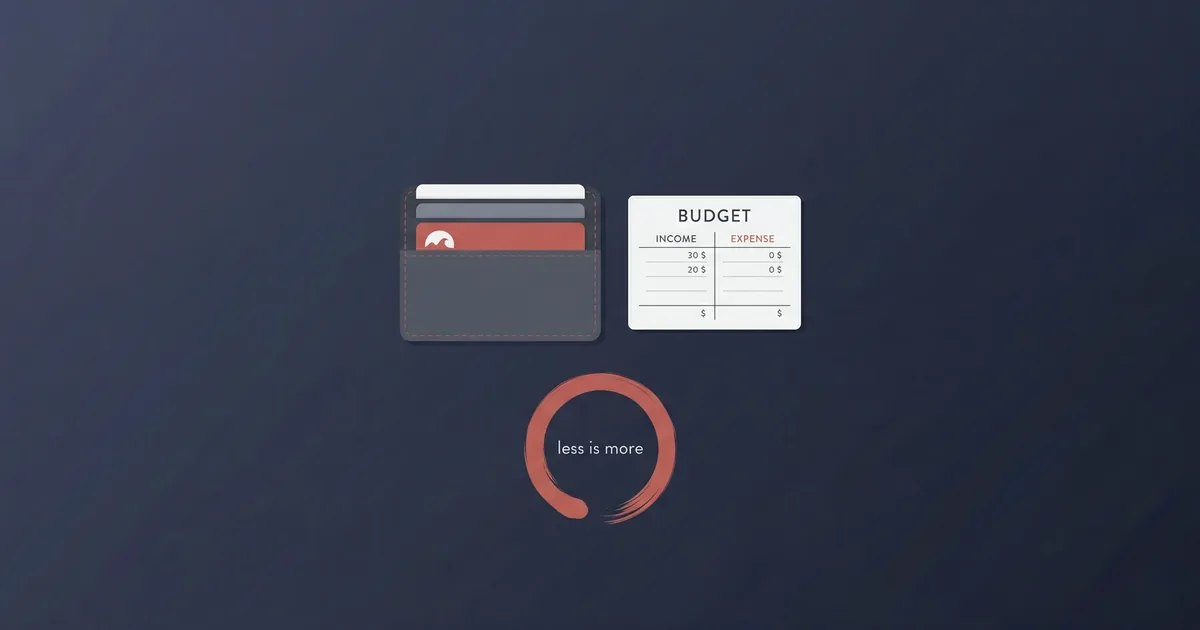 Minimalist Budget Guide - Clean wallet with simple two-column budget card