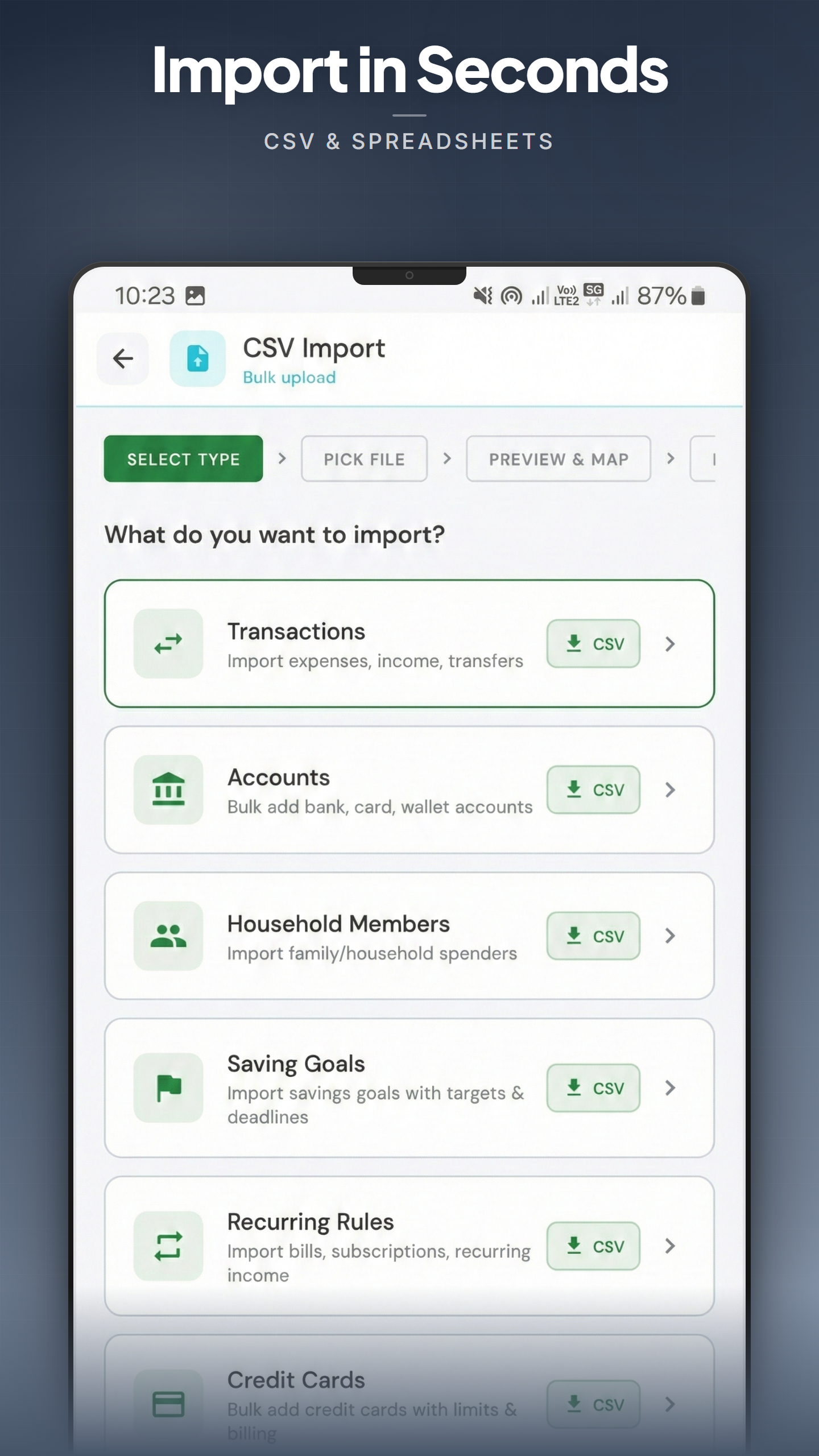 CSV Import